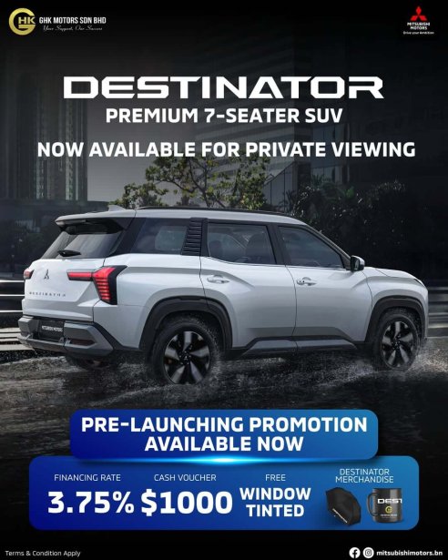 Your next premium family SUV is here🚗✨The All-new Mitsubishi Destinator is now available for pr